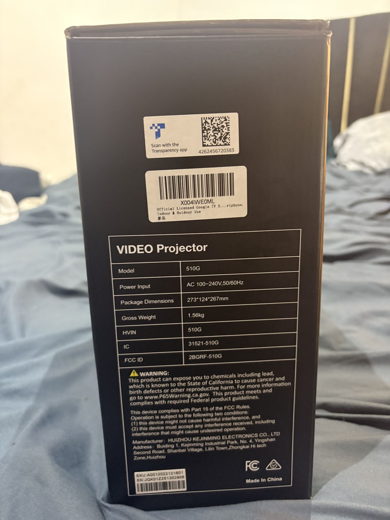 HAPPRUN Google TV Projector – Like New, Complete Set