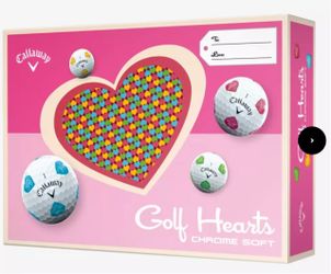 1 Dozen Limited Edition Callaway Chrome Soft Truvis Hearts Golf Balls———