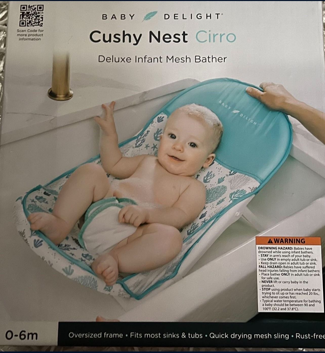 Baby Delight Cushy Nest Infant Bather - New