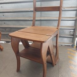 Antique/vintage Chair That Converts To Step Stool