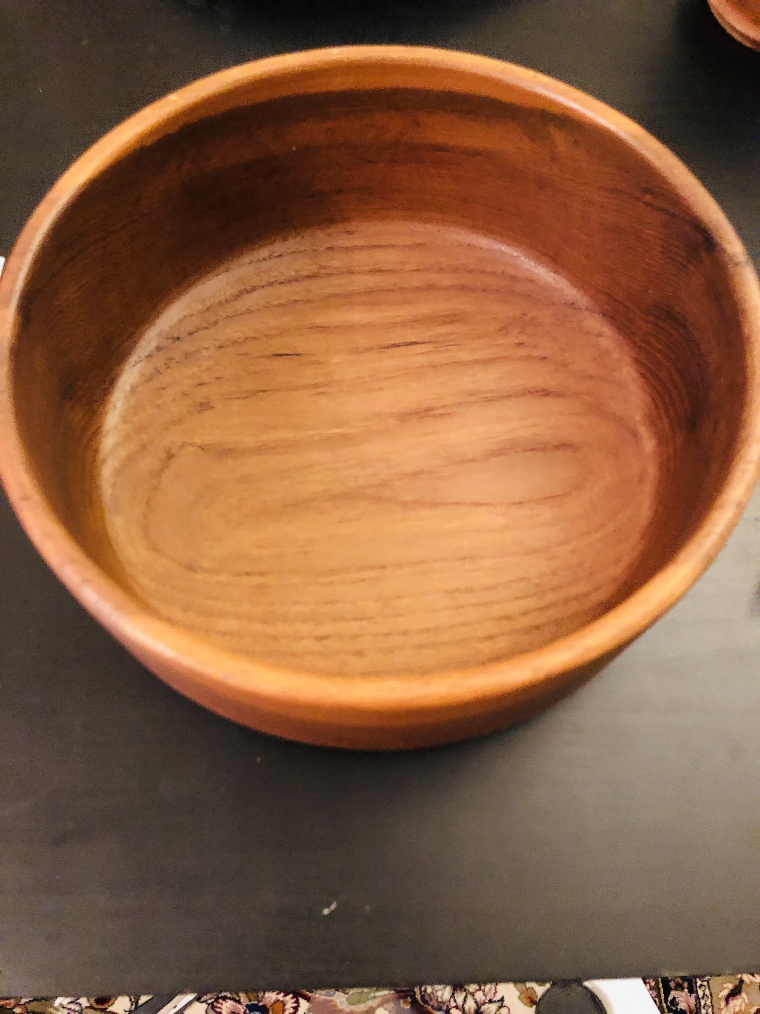 Vintage Large Wooden Bowl Denmark  