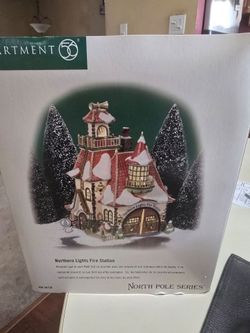 Department 56 North Pole Series Northern Lights Fire Station