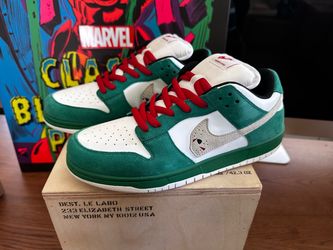 Warren Lotas // Jason Toxic Green Dunks - 9.5M