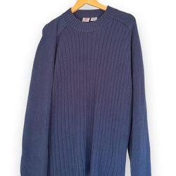 Y2K Anchor Blue Knit Sweater