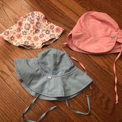 Like New 3pcs Infant Baby Girl 6-18 Months Summer Hats Brands Are iPlay And Tiny Little Wonders $5 For All 3 Cash At Pickup In Apex