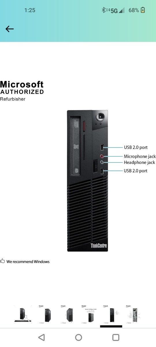 lenovo ThinkCentre M73 SFF Small Form Factor Business Desktop Computer 