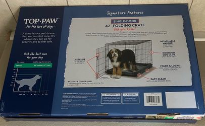 Top Paw 42 inch folding dog crate