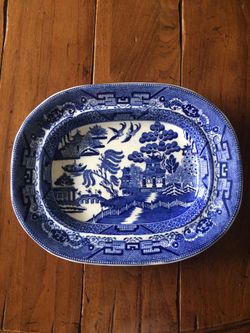 Blue and White Transferware Plate