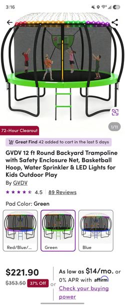 Green trampoline