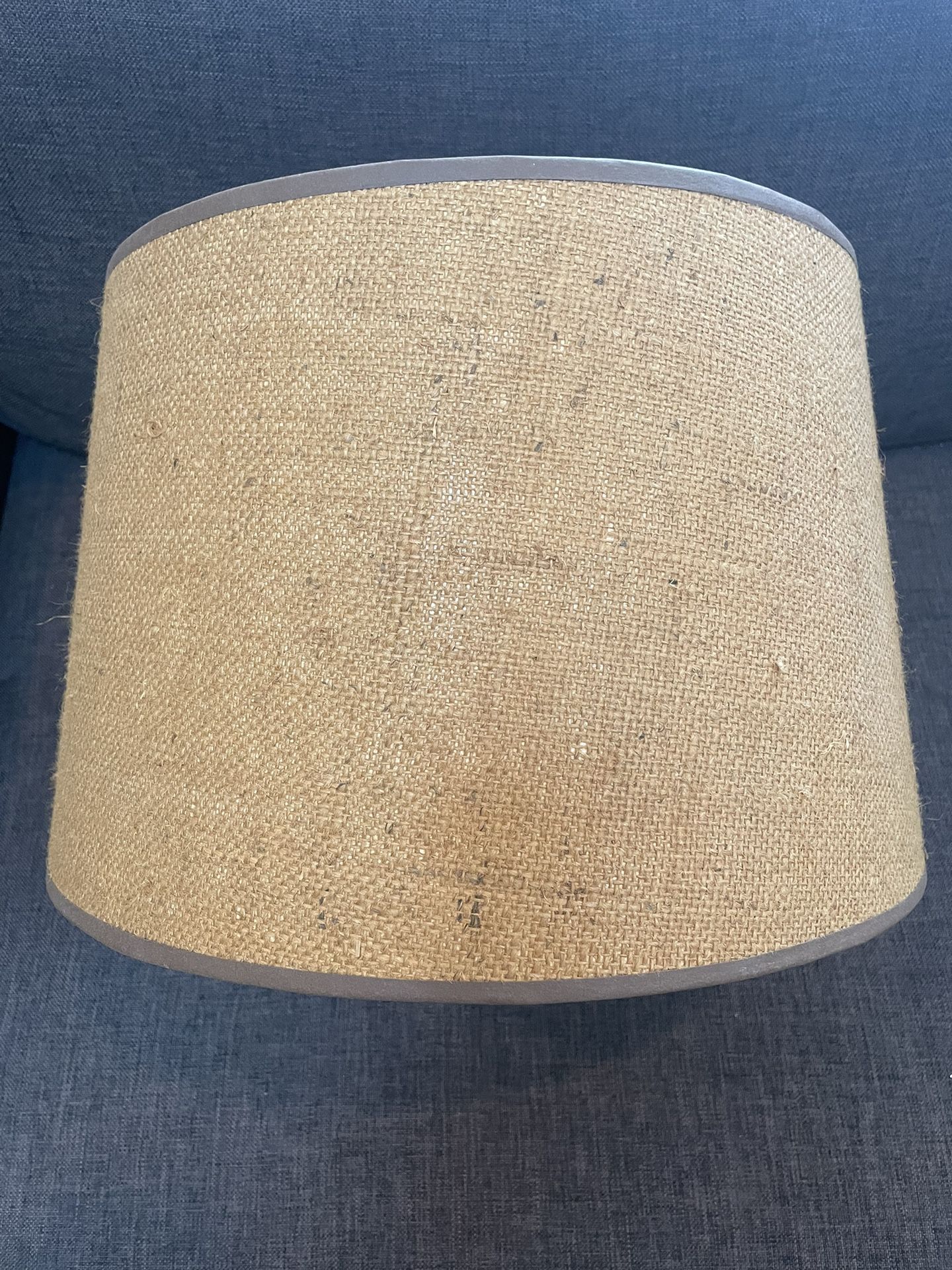 Vintage Mid Century Tweed Burlap Lampshade