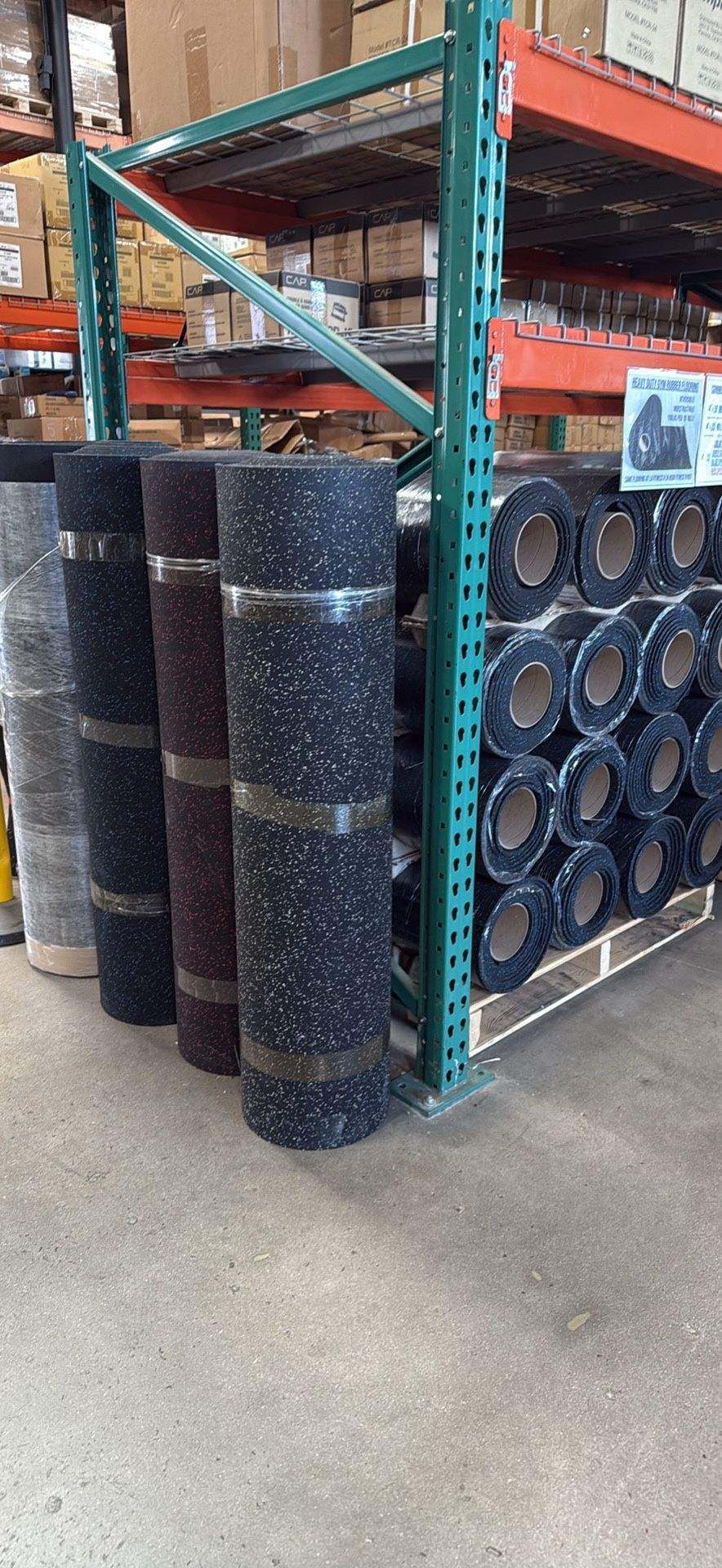 OVER 100 Rolls In Stock RUBBER FLOORING GYM FLOOR COMMERCIAL GRADE! Heavy Duty Indestructible Better Than Horse Stall Mats