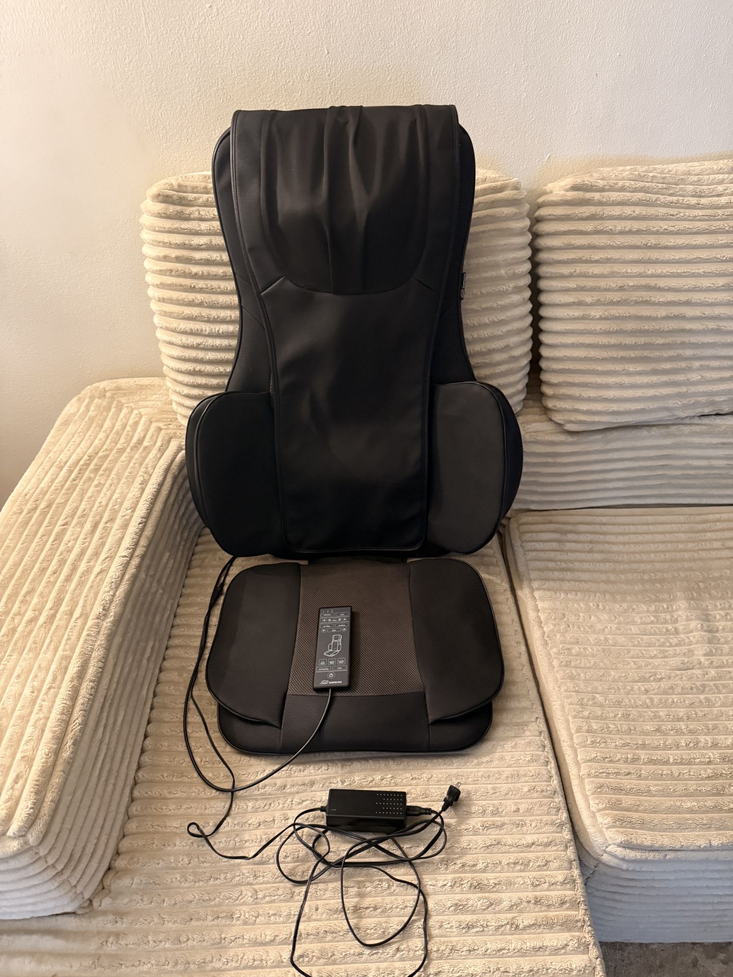 Snailax Neck Back Massager with Heat Full Body Massage Chair Pad Adjustable Compression Rolling Shiatsu Massage Seat Cushion