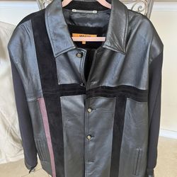 2 Expensive Men’s Leather Sweater Jackets From Aspen Size Large