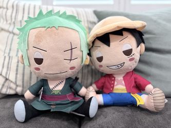 One Piece Luffy Zoro Plush 12 IN Round 1 Exclusive