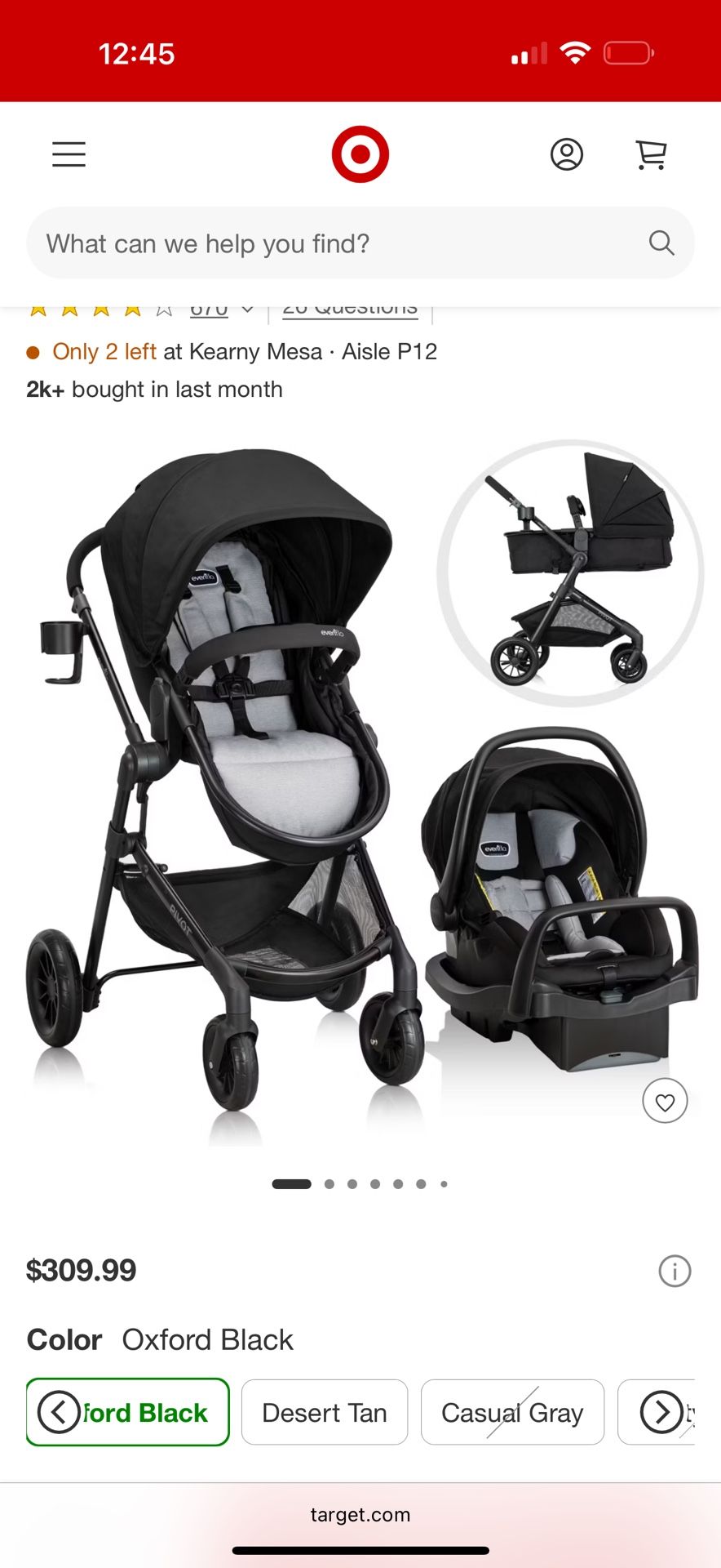 Evenflo Stroller Car Seat