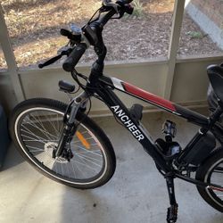 Ancheer e-bike with cushioned seat