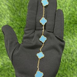 Van Cleef & Arpels Vintage Bracelet 18K Yellow Gold, Turquoise