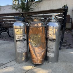 3 antique fire extinguisher