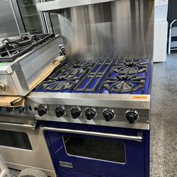 Viking Professional Cobalt Blue 30” Gas Range With Backsplash 