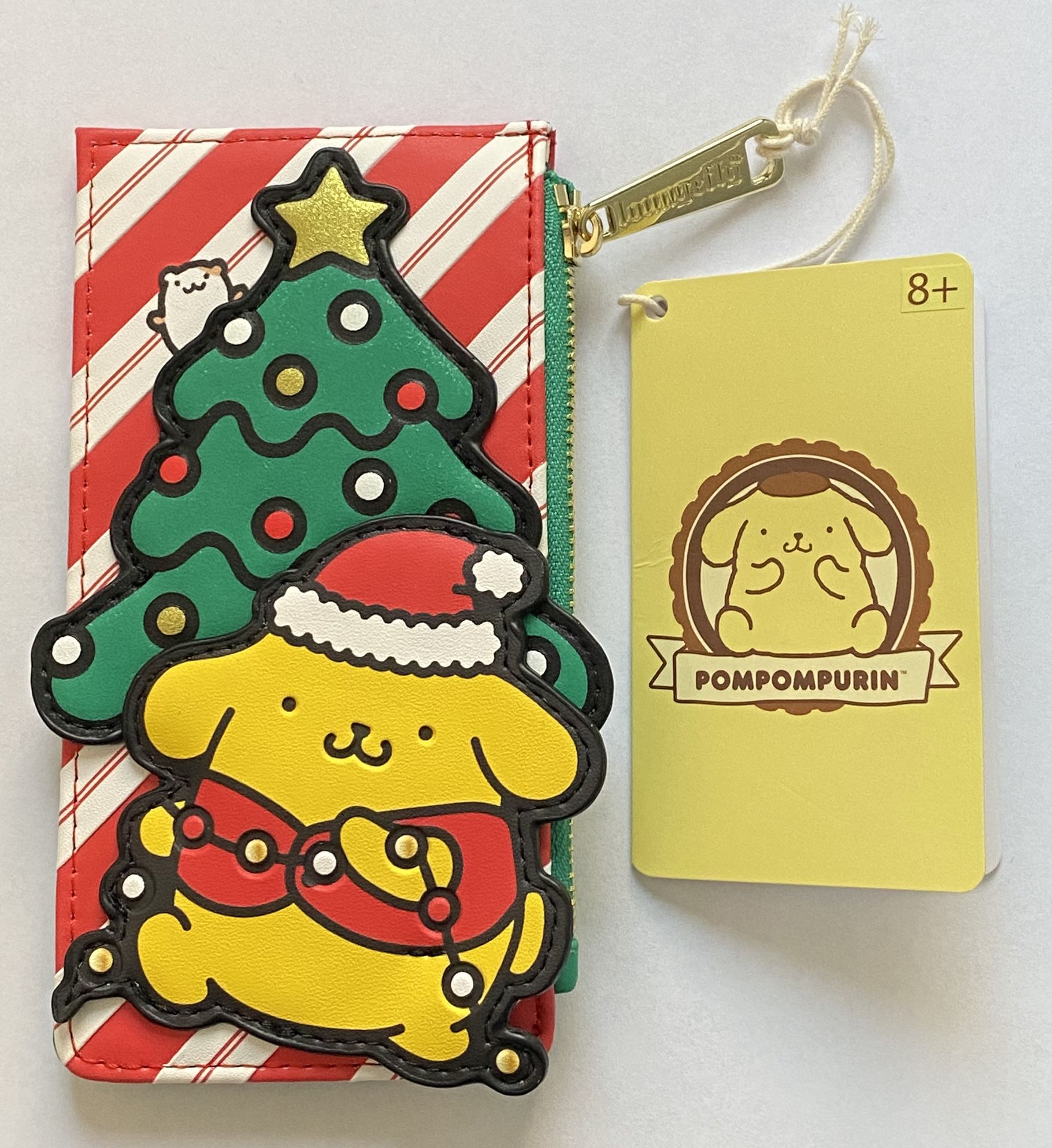 Loungefly Hard Tag Sanrio Pom Pom Purin Holiday Large Cardholder Wallet New with Tags