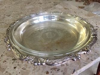 Silver plated serving tray