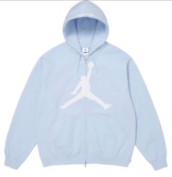 Supreme Jordan Zip up Hoodie Blue Medium