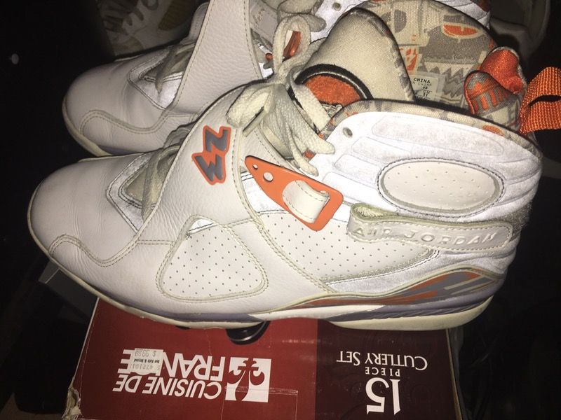 AIR JORDAN 8 RETRO ORANGE BLAZE SIZE 13