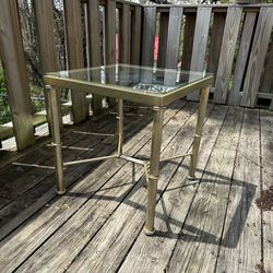 Glass Top Side Table 