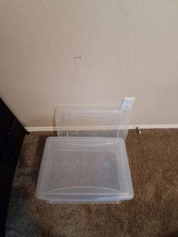 Sterilite 66 Qt Clear Storage Tote Bin with Latching Lid – New