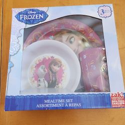 Brand new Frozen 3 piece mealtime set
