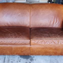 Brown Leather Couch