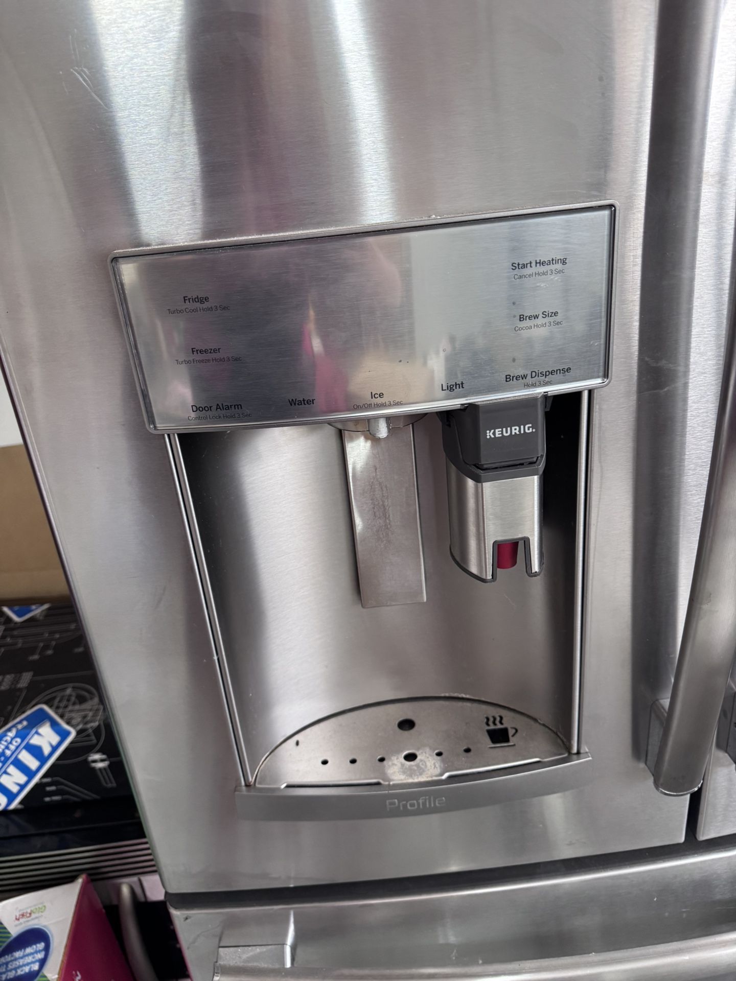 GE Fridge With Built In Keurig