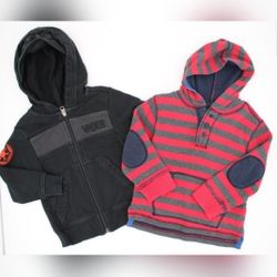 Bundle of 2 Toddler Tops Size 3T: BabyGap Striped Shirt & Star Wars Vader Hoodie