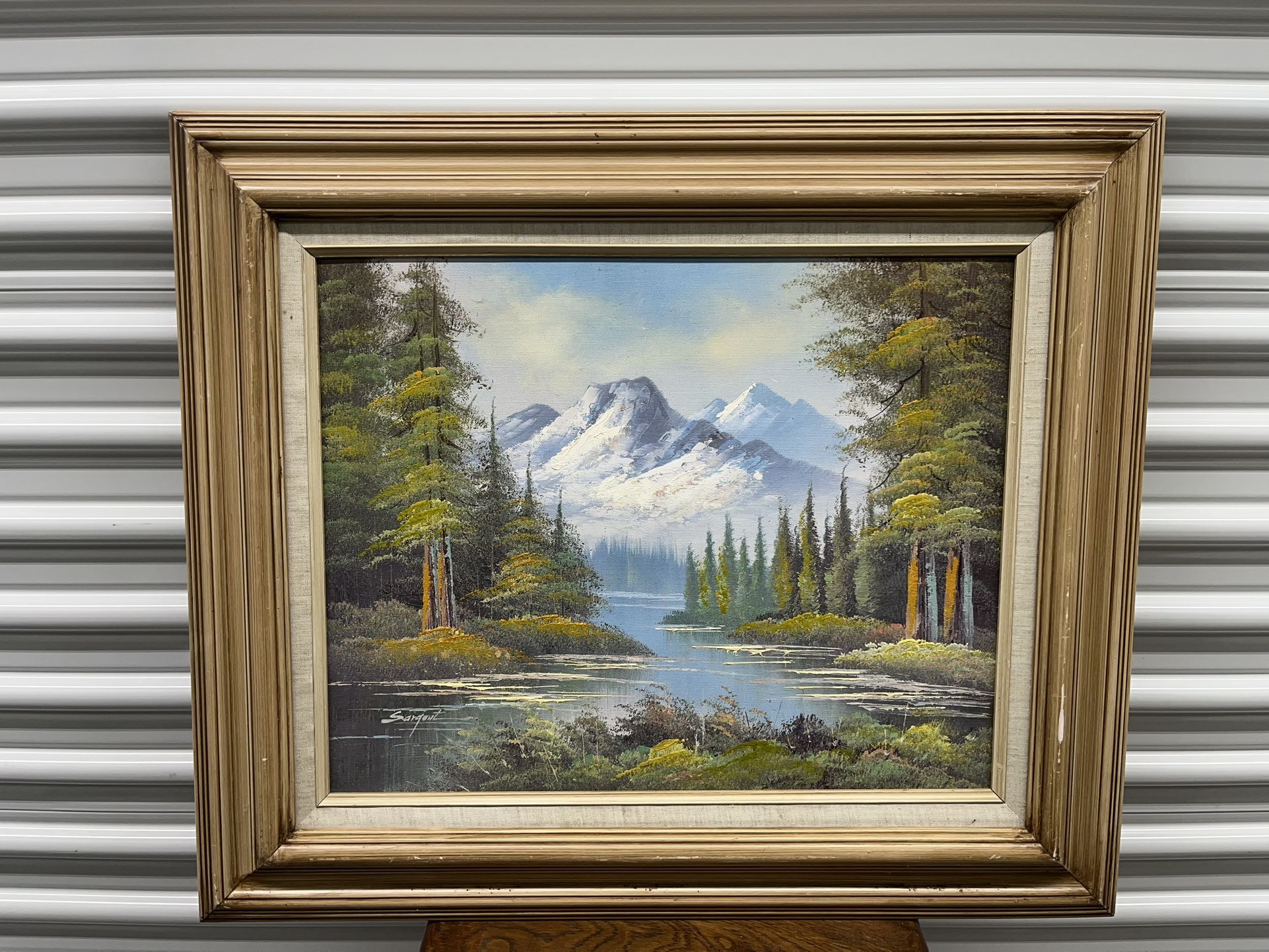 Vintage Mountain Scenic Art Signed By Sargent