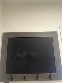 Coat hanger and chalkboard