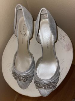 Short cheap silver heels