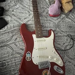 Electric Guitar Red And White 