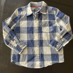 Boys Blue Button Up Shirt 3T 