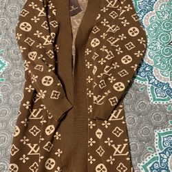 Printed Letters Cardigan 
