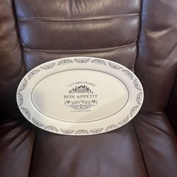 Bon Appetite ceramic plater