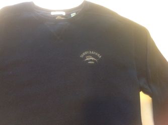 Tommy Bahama sweater. Large navy blue
