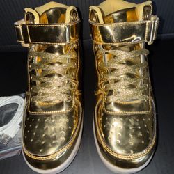 IGxx LED Light Up Shoes for Men USB Recharging High Top LED Sneakers