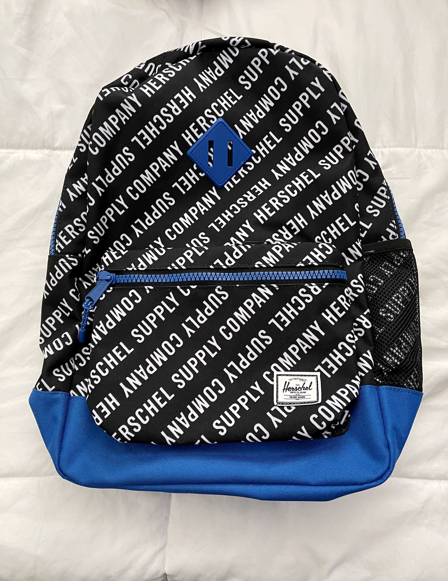 HERSCHEL HERITAGE YOUTH X-LARGE BACKPACK- Roll Call Black/White/Lapis Blue