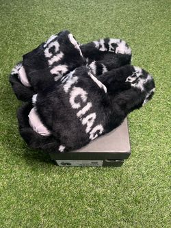 Balenciaga Fur Slides Black Size 10