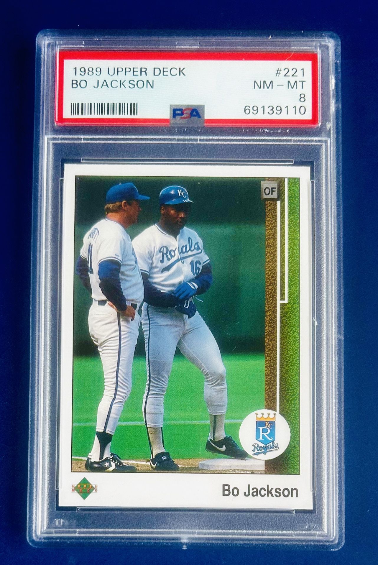 1989 Upper Deck Bo Jackson Baseball Card Graded PSA 8