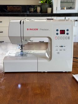 Singer Precision 7444 Sewing Machine + Box & Accessories — Needs Minor Repair