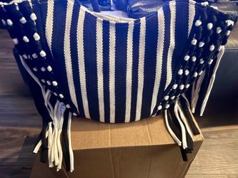 Time and Tru Fringe Woven Tote Shoulder Bag