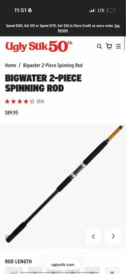 BIGWATER 2-PIECE SPINNING ROD 12 ft PENN Pursuit® IV Spinning Reel, 6000 Size Fishing Reel