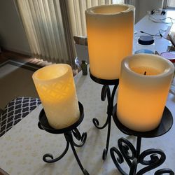 Inglow Flamless Candles And Candle Stands Set
