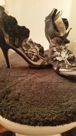 Black/Silver heels